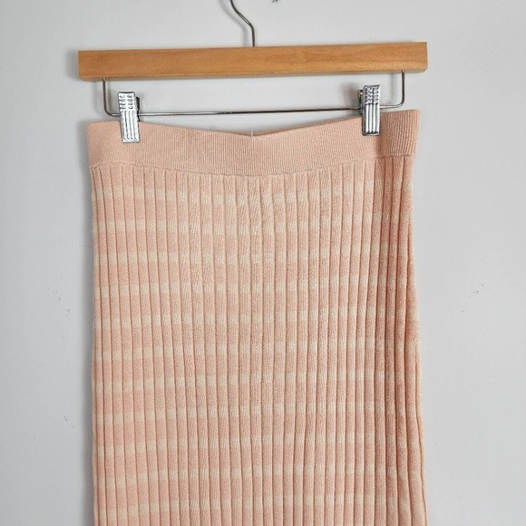 NWT  Club Monaco Geo Mixing Rib Sweater 90s Knit Midi Skirt Size Small - Picture 4 of 12